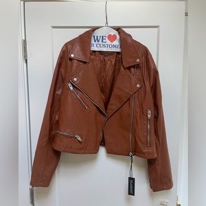 Brand New - Blank NYC brown leather jacket
